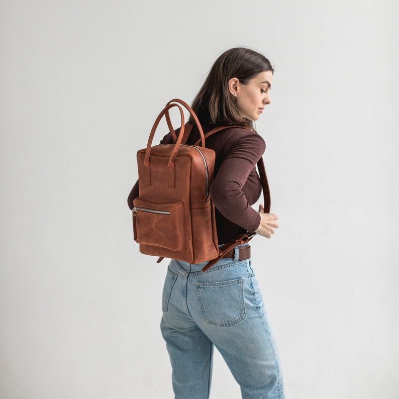 Handmade Leather City Backpack for Urban Adventures | Stylish and Practical | Ideal for Commuting, Travel, Work | High Quality Craftsmanship