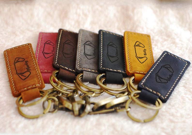 BULK Keychains, Pet Lover Gift, Dog Memorial Gift, Best Keepsake, Custom Leather Keychain, Dog Mom Gift, Dog Dad Keepsake, Christmas Gift