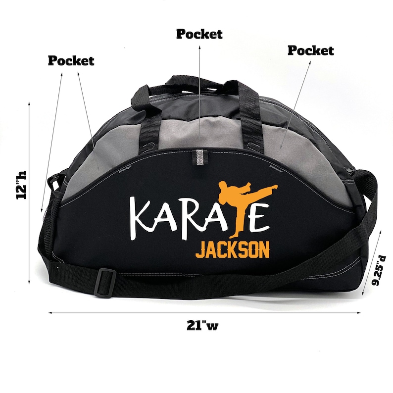 Custom Karate Bag, Boy Martial Arts, Kung Fu Bag, Tae Kwon Do Bag, Sensai bag, Kick Boxing, Personalized Duffle, Karate Girl, Student Bag