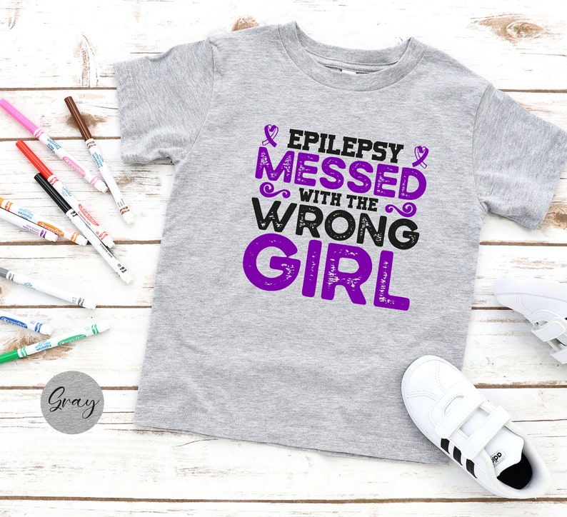 Epilepsy Shirt, Epilepsy Gift, Motivational Shirt, Purple Ribbon Tee, Epilepsy Girl Shirt,Epilepsy Messed with the Wrong Girl Shirt