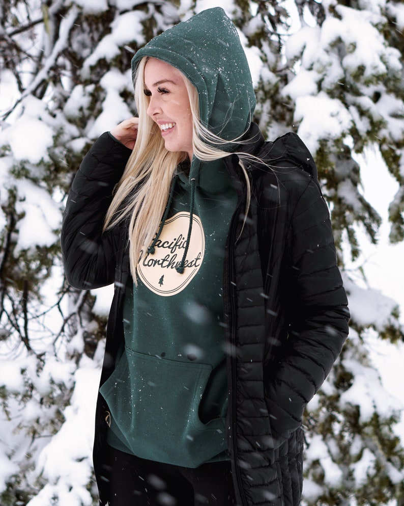 Pacific Northwest Retro Script Hoodie Sweatshirt - Available in 1 Color - Give off those vintage vibes