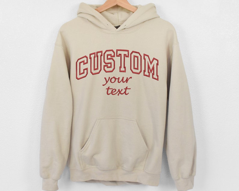 Custom Embroidered Hoodie, Personalized Embroidered Hoodies, Custom Text Letters Hoodies, Custom Embroidery Hoodie, Christmas Hoodie