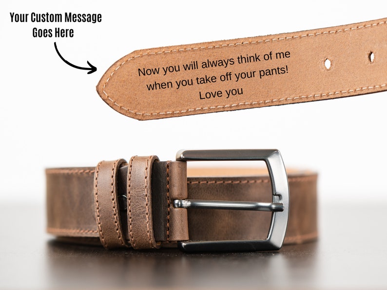 Custom Leather Belt for Daddy, Father’s Day Gift for Boyfriend, Unique Gift for Husband, Personalized Leather Belt Anniversary Handmade Belt