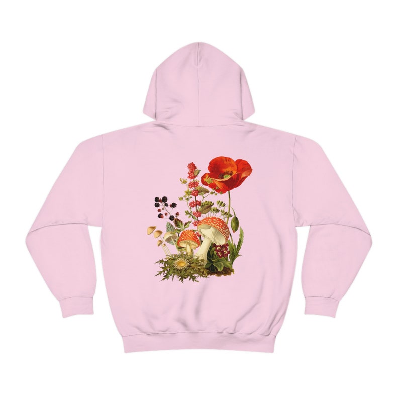 Mushroom Wildflower Hoodie, Cottagecore Sweatshirt, Mushroom Sweatshirt, naturecore shirt, Mushroom hoodie, Mushroom Floral, Nature lover