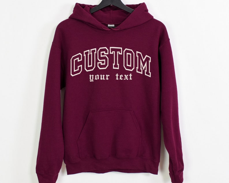 Custom Embroidered Hoodie, Personalized Embroidered Hoodies, Custom Text Letters Hoodies, Custom Embroidery Hoodie, Christmas Hoodie