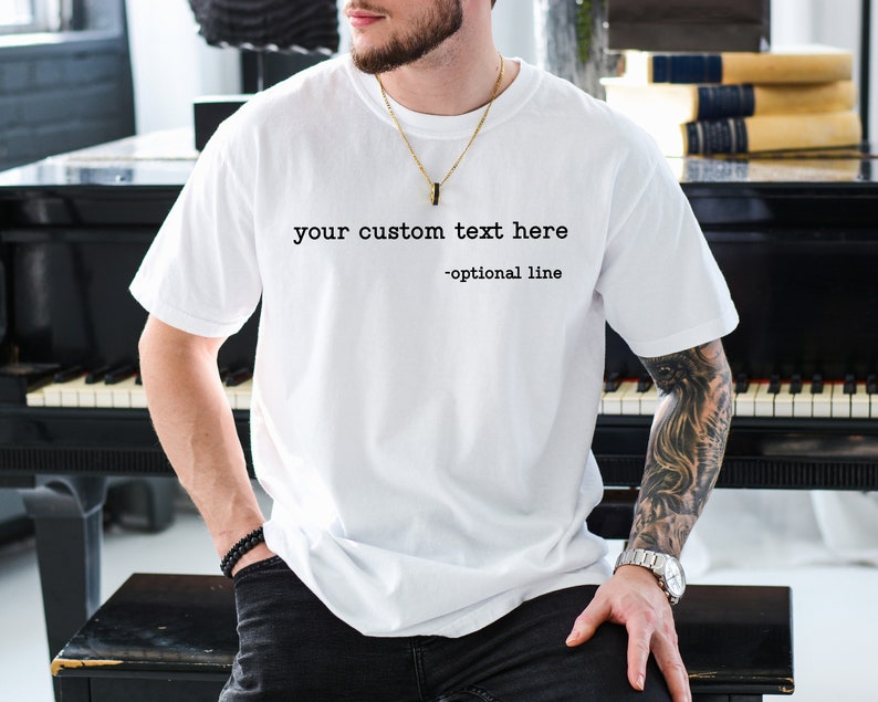 Custom Comfort Colors Shirt, Custom Text T-Shirt, Personalized Tshirt, Customizable Matching Shirts, Special Gift For Her Him, Party Outfit