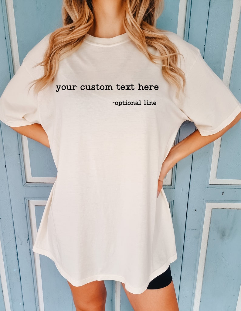 Custom Comfort Colors Shirt, Custom Text T-Shirt, Personalized Tshirt, Customizable Matching Shirts, Special Gift For Her Him, Party Outfit