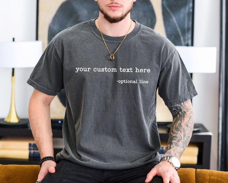 Custom Comfort Colors Shirt, Custom Text T-Shirt, Personalized Tshirt, Customizable Matching Shirts, Special Gift For Her Him, Party Outfit