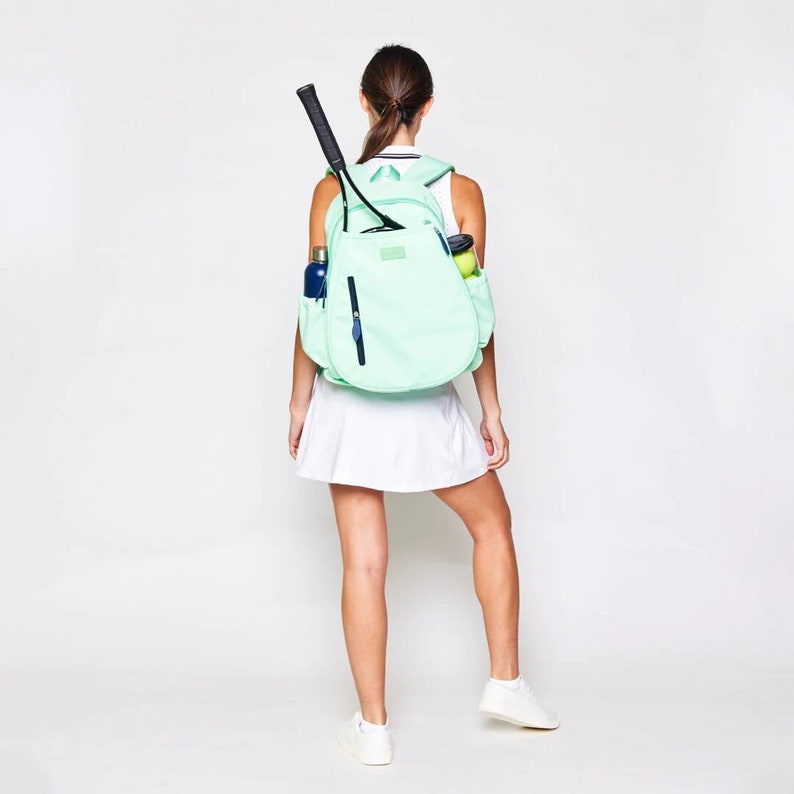 GAME TIME TENNIS Backpack - by Ame & Lulu - Monogrammed Tennis Racquet Bag for Him or Her