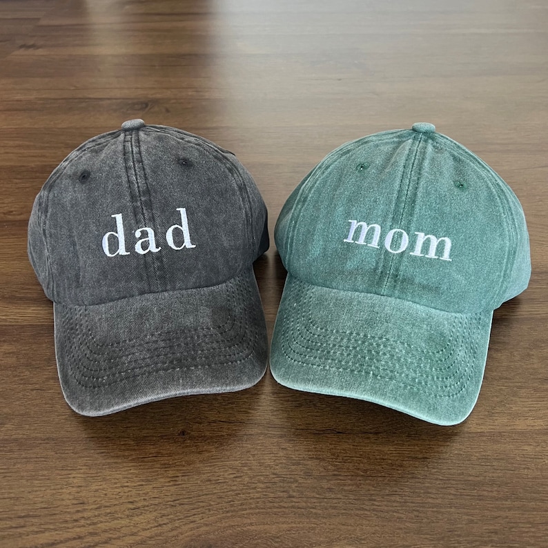 Custom Embroidered Hat, Grandpa Cap With Date, Dad Hat, Vintage Baseball Hat, Daddy Est Year Shirt, Gift For New Dad, Christmas Gift