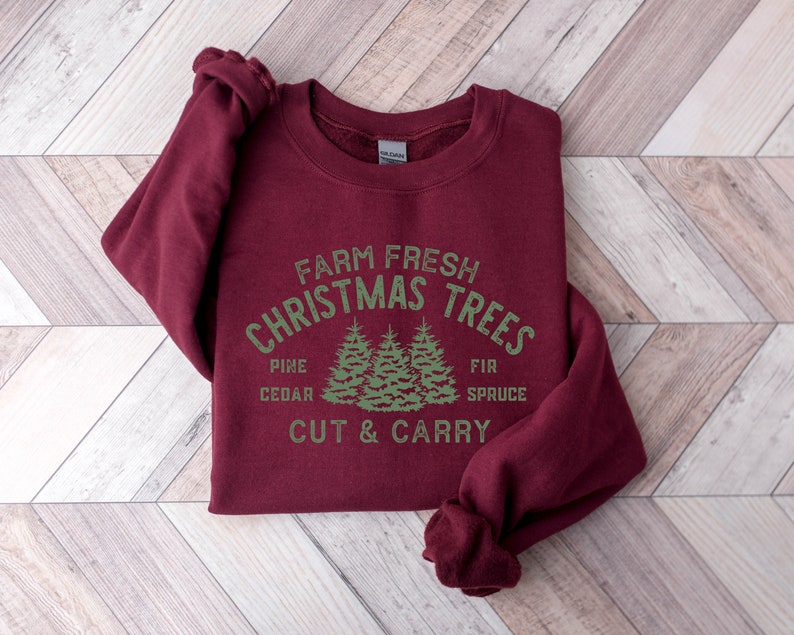 Farm Fresh Christmas Trees Shirt, Pine Spruce Fir, Christmas Gift Ideas, Holiday Shirt, Christmas Sweatshirt, Unisex Adult Tee, Winter Tee