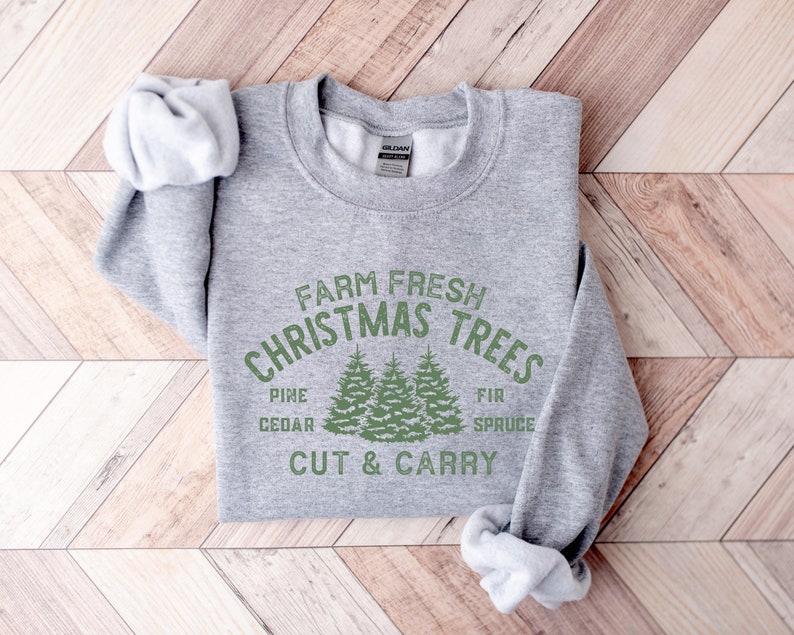 Farm Fresh Christmas Trees Shirt, Pine Spruce Fir, Christmas Gift Ideas, Holiday Shirt, Christmas Sweatshirt, Unisex Adult Tee, Winter Tee