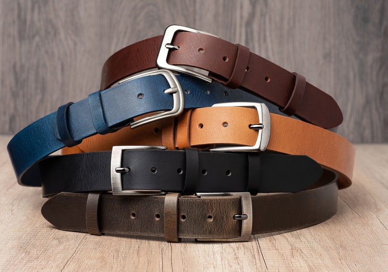 Leather Belt in multiple colors, Handmade, Classic Casual Leather Belt, Full Grain Leather