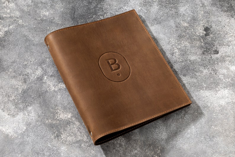 Leather Binder 3-Ring 4 colors | corporate gifts | business gifts | office gifts | Leather Portfolio | 8.5 x 11 | A4 size | refill paper