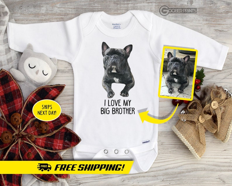 Long Sleeve Pet Portrait Onesie® - Pet Onesie® - Cat Onesie® - Custom Onesie® - Baby Shower Gift - Dog Bodysuit