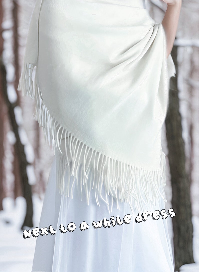 Soft Bridal Wedding Shawl / Bridal Wrap / Ivory Shawl / Bridal Wrap / Large Bridal Scarf / Bridesmaids Gift / Wool Scarf / Huge Scarf