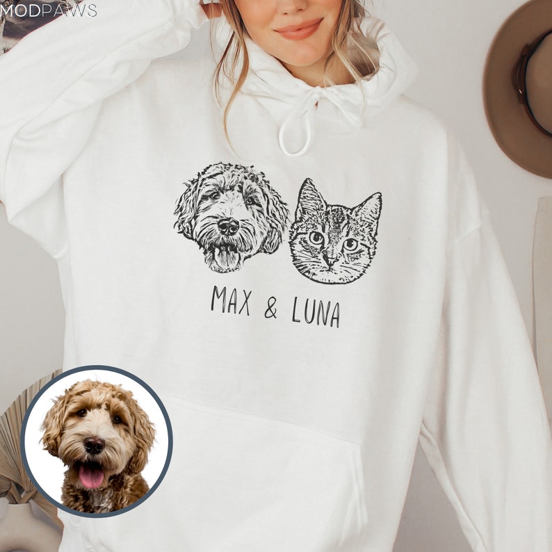 Custom Pet Hoodie Using Pet Photo + Name Custom Dog Hoodie Personalized Dog Hoody Custom Dog Custom Pet Hooded