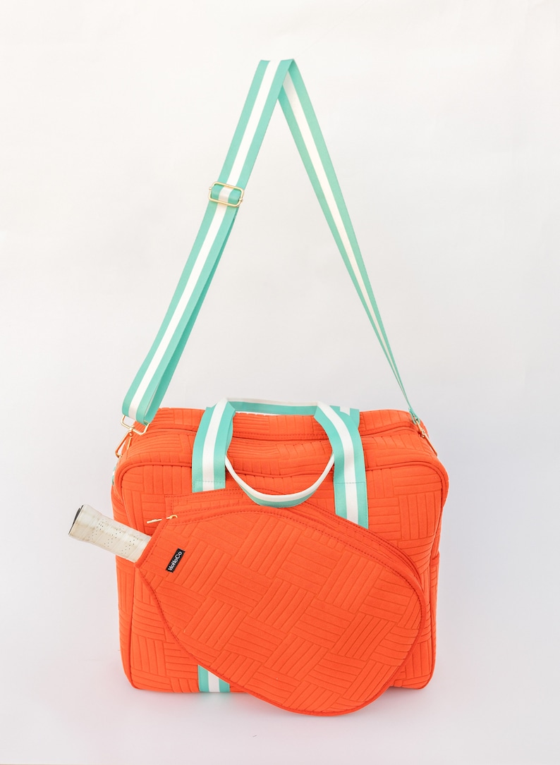 Orange Pickleball bag, Women's Pickleball bag, Pickleball Bag for Her, Pickleball Gift, Pickleball Tote, tangerine pickleball bag, Unique