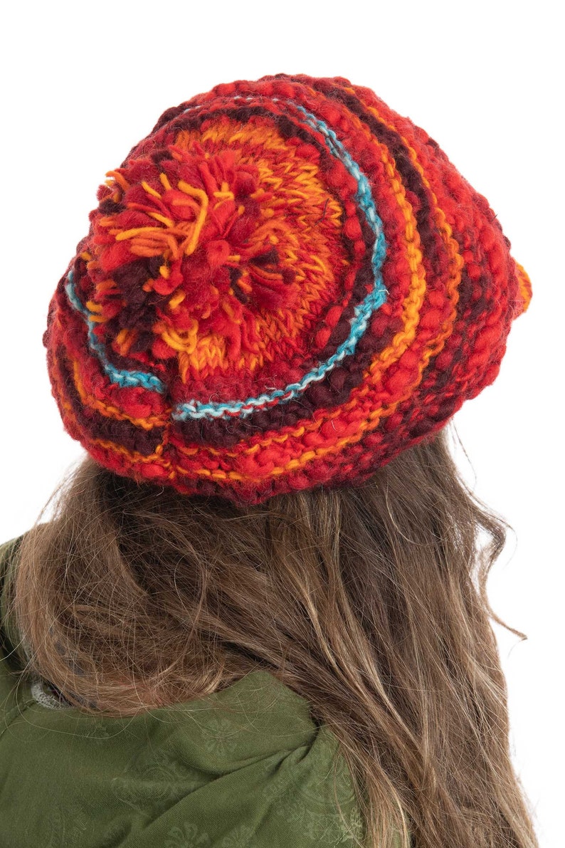 Large Orange Wool Tam O'Shanter Dread Hat