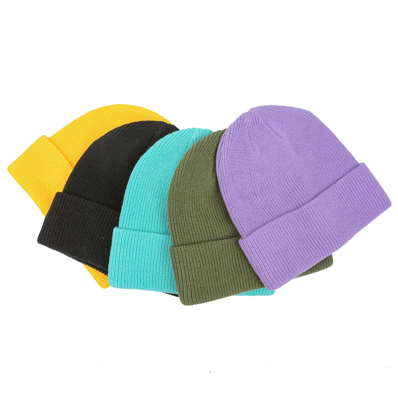 Cotton Beanie Hat, Warm and soft, Eco, Black Blue Turquoise Violet Purple Green Red Maroon Yellow Beige Women's Men's Hat for Women Men