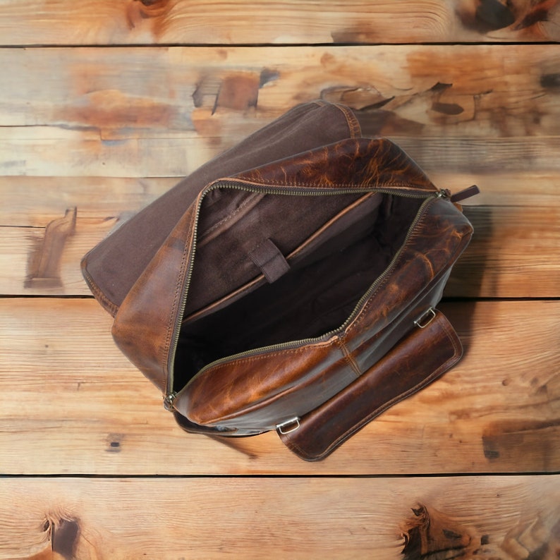 Leather Backpack, Personalized Travel Backpack Rucksack, Brown Leather Roll Top Backpack, Laptop Bag, Unisex Bag Christmas gifts