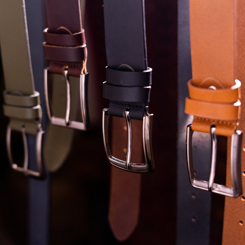 Leather Belt in multiple colors, Handmade, Classic Casual Leather Belt, Full Grain Leather