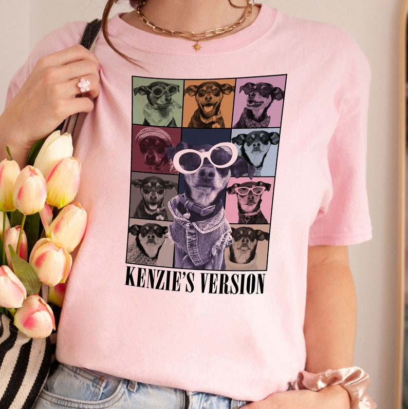 Custom Dog's Tour Shirt, Personalized Dog Bootleg T-Shirt, Custom Dog Shirt, Custom Dog Portrait Shirt, Dog Photo Shirt, Dog's Version Tee