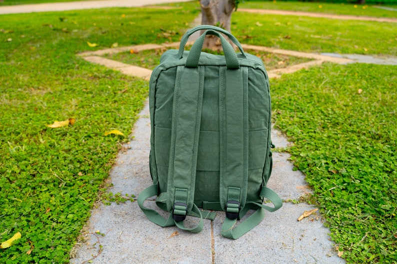 Green Outdoor Backpack, Classic Backpack, Backpack for Her & Him, 15" Laptop Backpack, College City Backpack, Daily Use, Work, Sports Bag