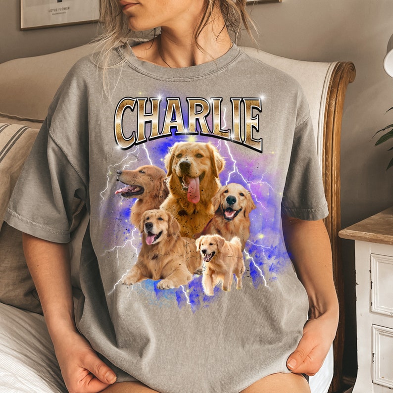 Custom Pet T-Shirt Personalized 90s Pet T-Shirt Retro Dog T-Shirt Pet Personalized Comfort Colors 90s Shirt