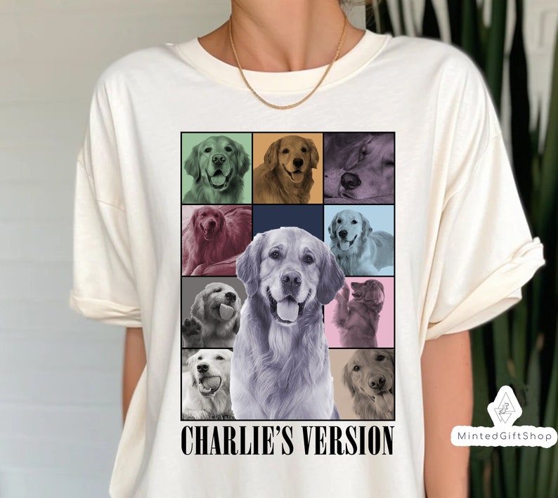 Custom Dog's Tour Shirt, Personalized Dog Bootleg T-Shirt, Custom Dog Shirt, Custom Dog Portrait Shirt, Dog Photo Shirt, Dog's Version Tee