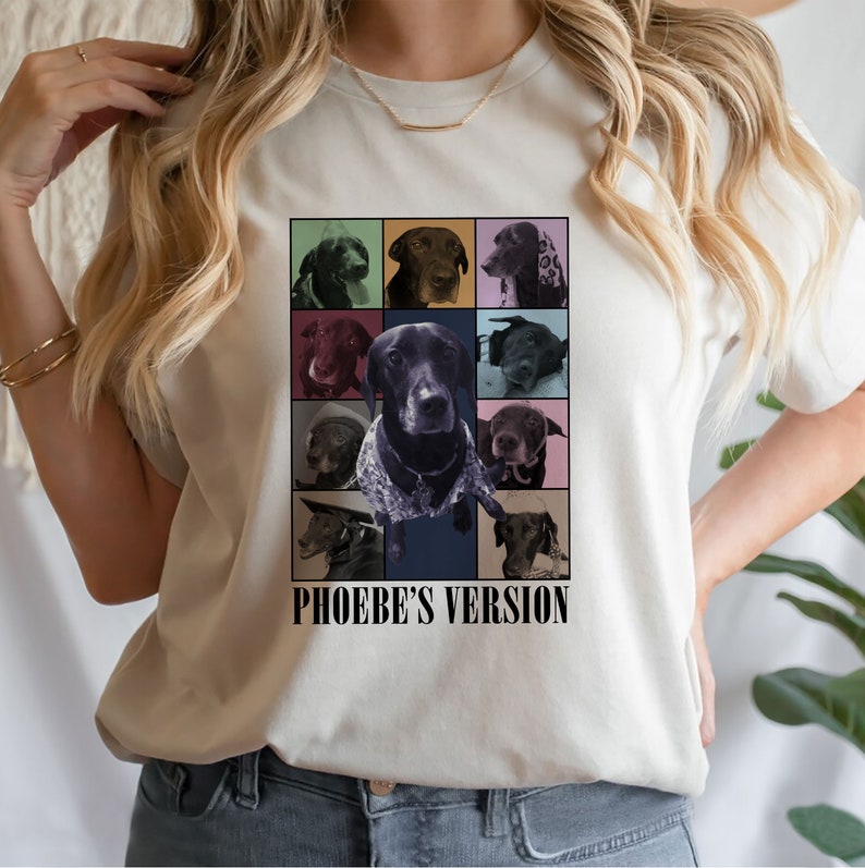 Custom Dog's Tour Shirt, Personalized Dog Bootleg T-Shirt, Custom Dog Shirt, Custom Dog Portrait Shirt, Dog Photo Shirt, Dog's Version Tee