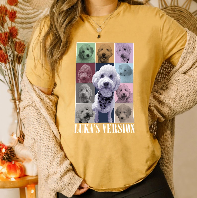 Custom Dog's Tour Shirt, Personalized Dog Bootleg T-Shirt, Custom Dog Shirt, Custom Dog Portrait Shirt, Dog Photo Shirt, Dog's Version Tee