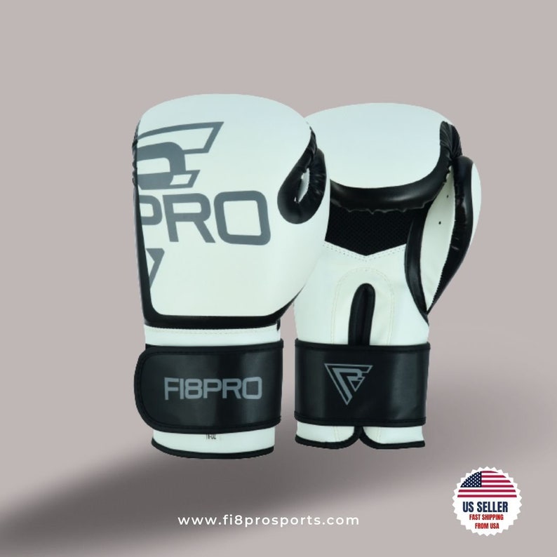 Fi8pro Boxing Gloves Men / Women, Pro Training Sparring, Maya Hide Leather Muay Thai MMA Kickboxing, Adult Heavy Punching Bag Gloves.