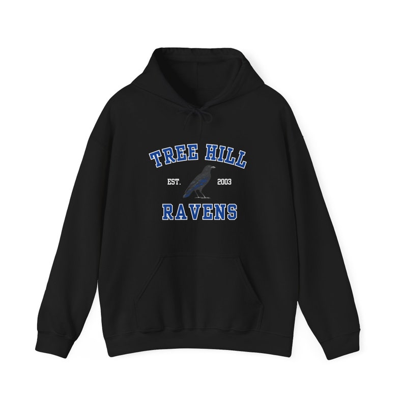 TREE HILL RAVENS Hoodie, Unisex Heavy Blend™ Hooded Sweatshirt, One Tree Hill, Nathan Scott, 23, North Carolina, Oth Gifts, Tree Hill Merch