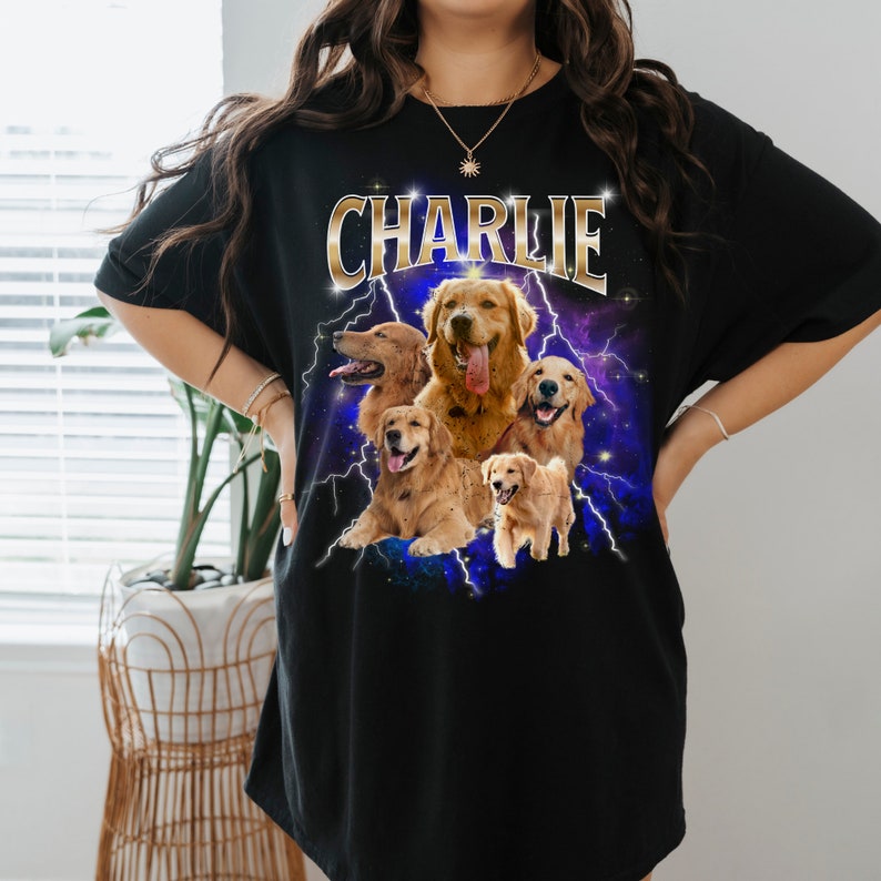 Custom Pet T-Shirt Personalized 90s Pet T-Shirt Retro Dog T-Shirt Pet Personalized Comfort Colors 90s Shirt