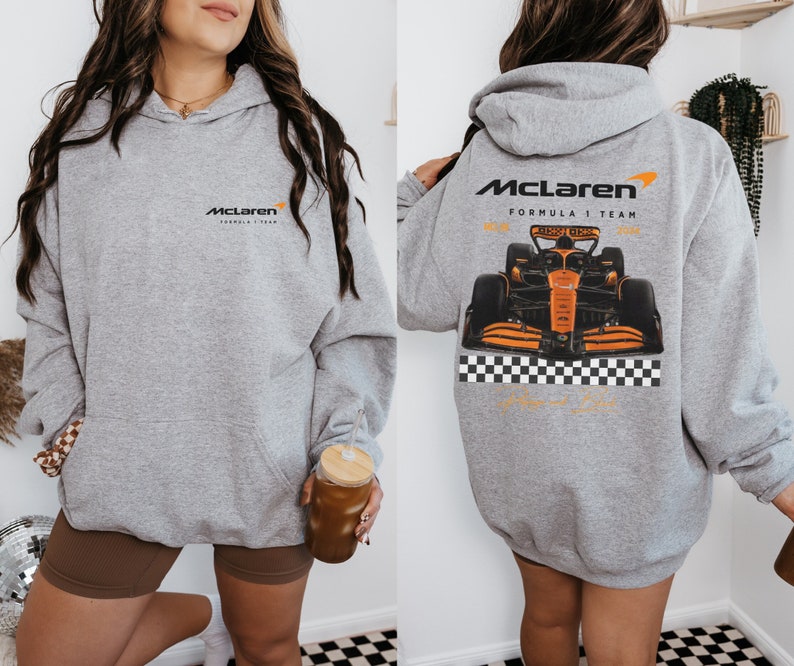 Mclaren 2024 Formula One Hoodie Heavy Blend Unisex Sweatshirt F1 Lando Norris Oscar Piastri Gift F1 driver Inspire Aesthetic Racing Clothing