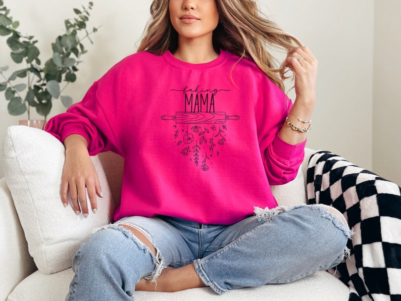 Baking MAMA sweatshirt, funny baking sweatshirt, baking shirt, sweatshirt for bakers, oversized sweatshirt for her, gift for baker, mom gift