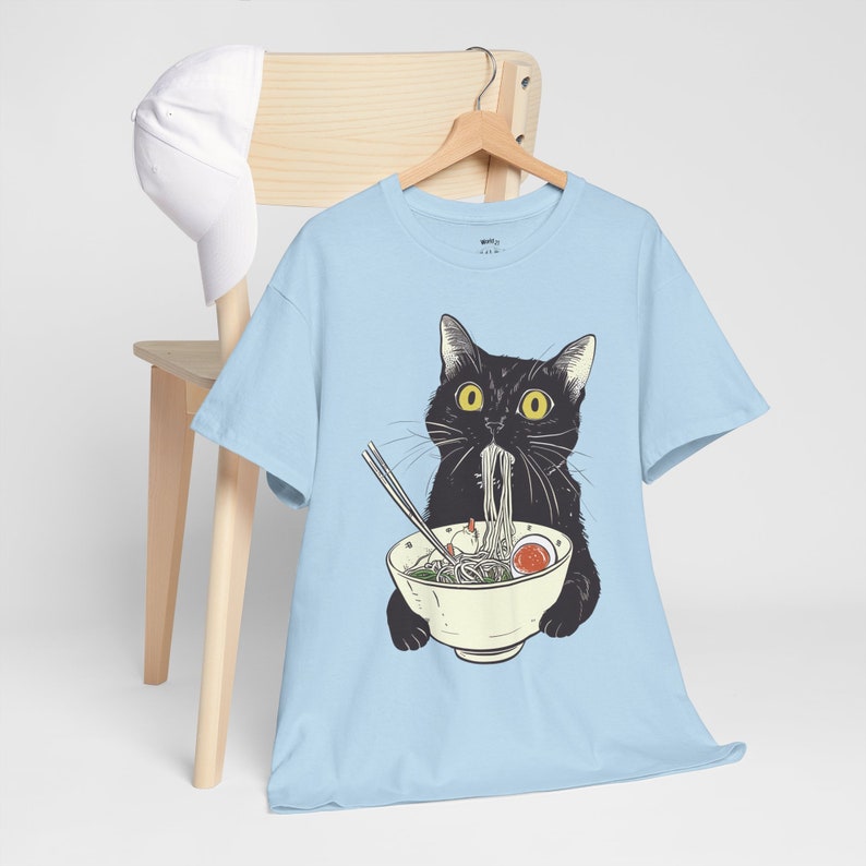 Ramen Cat T-Shirt | Cat Lover Gift, Kawaii Shirt, Alt Clothing, Anime Cat T-Shirt, Japanese Shirt, Foodies Shirt, Ramen Lover, Kitty Tee