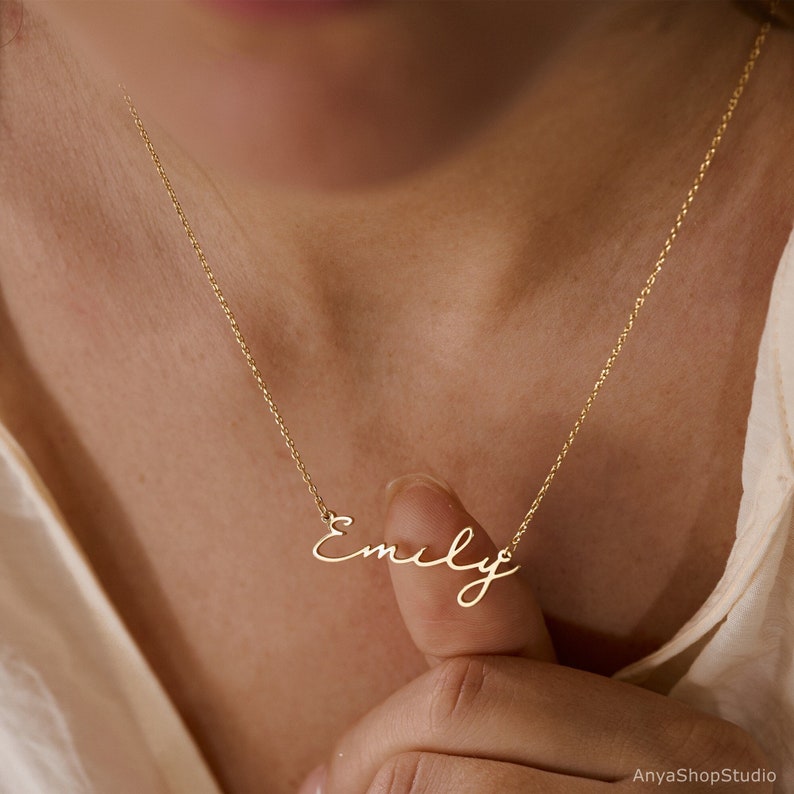 Dainty Minimalist Name Necklace, 18K Gold Plated Name Necklace, Personalized Minimalist Name Necklace, Custom Name Jewelry, Christmas Gift