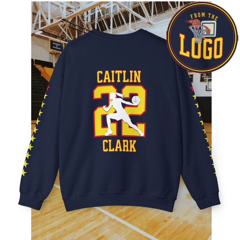 Caitlin Clark Indiana Fever Sweatshirt From The Logo Shirt Clark Fever Shirt WNBA GOAT Indiana Fever Shirt 22 Caitlin Clark Shirt WNBA Shirt