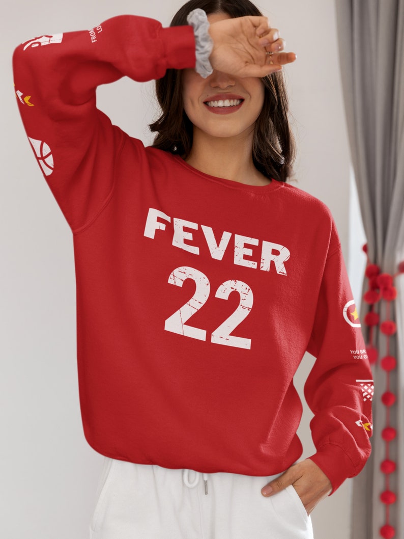 Caitlin Clark Shirt - Fever 22 Sweatshirt, Indiana Fever Jersey, Basketball Sweatshirt, WNBA Draft Tee, Perfect Sports Fan Gift