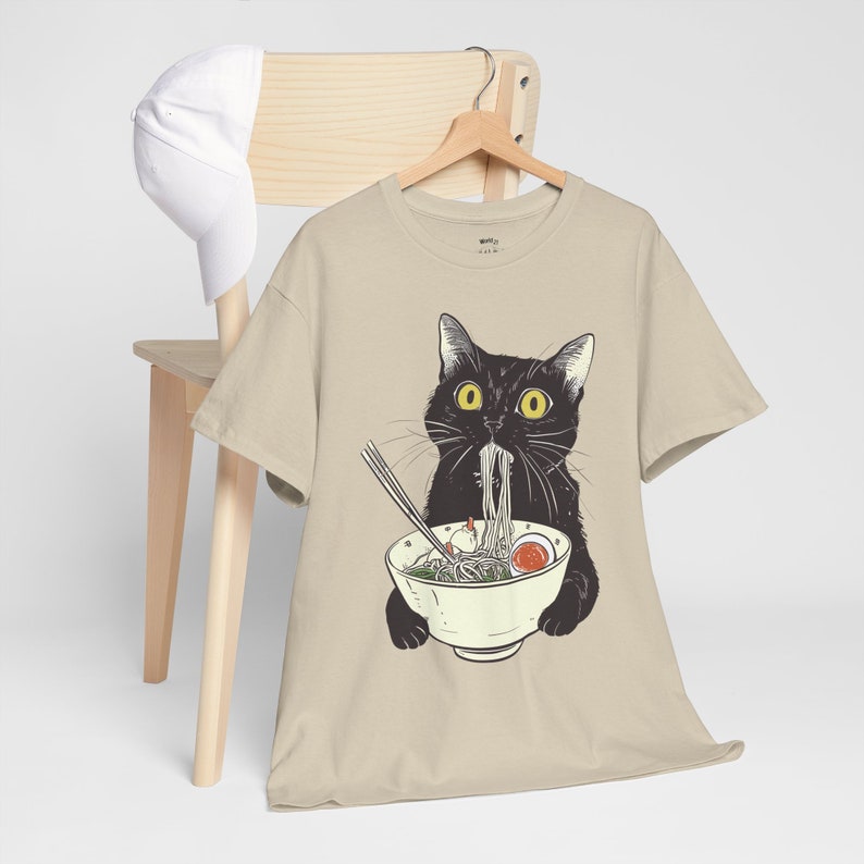 Ramen Cat T-Shirt | Cat Lover Gift, Kawaii Shirt, Alt Clothing, Anime Cat T-Shirt, Japanese Shirt, Foodies Shirt, Ramen Lover, Kitty Tee