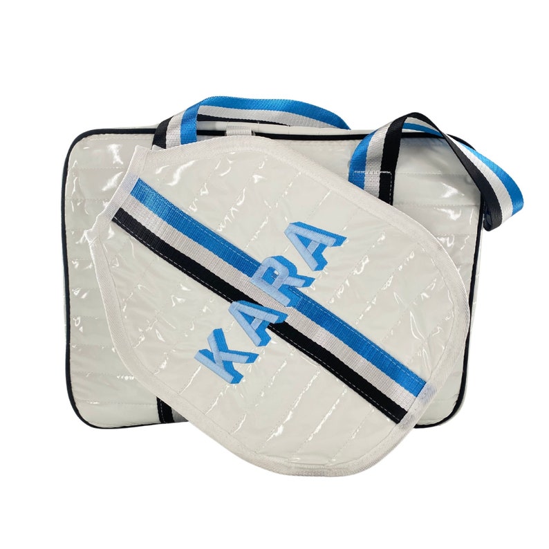 Striped Monogram Puffer Pickleball Bag