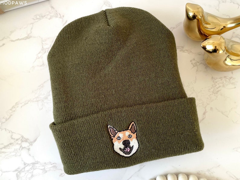 Custom Pet Beanie Using Pet Photo Personalized Dog Winter Hat Custom Cat Toboggan Hat Beanies for Men or Women Ladies Snow Hat Skullcap