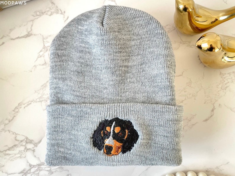 Custom Pet Beanie Using Pet Photo Personalized Dog Winter Hat Custom Cat Toboggan Hat Beanies for Men or Women Ladies Snow Hat Skullcap