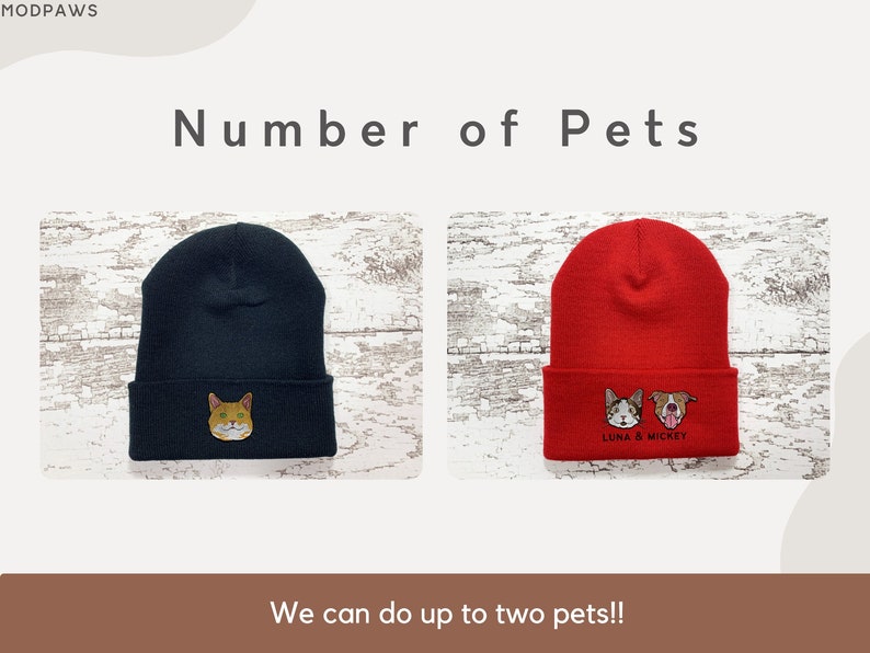 Custom Pet Beanie Using Pet Photo Personalized Dog Winter Hat Custom Cat Toboggan Hat Beanies for Men or Women Ladies Snow Hat Skullcap