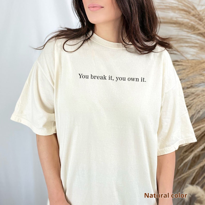 You Break It You Own It Shirt, Clark and clark shirt, Basketball Tee Game Day Shirt comfort color, From The Logo 22 unisex t-shirt