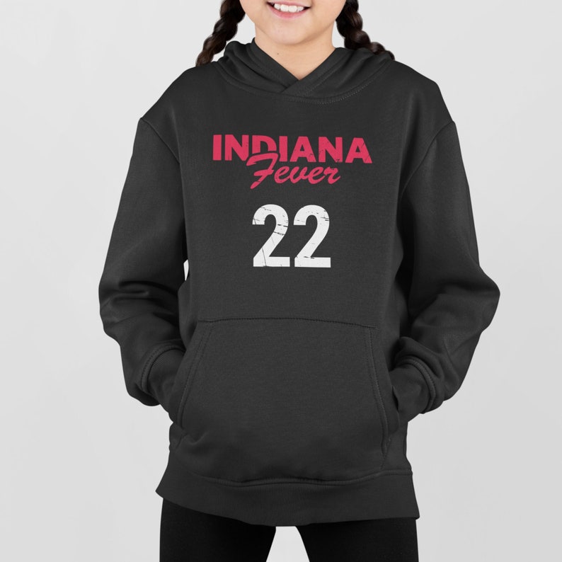 Caitlin Clark Youth Hoodie - Indiana Fever 22 Tshirt, Indiana Fever Jersey, Women's Basketball Shirt, WNBA Merch, Perfect Sports Fan Gift