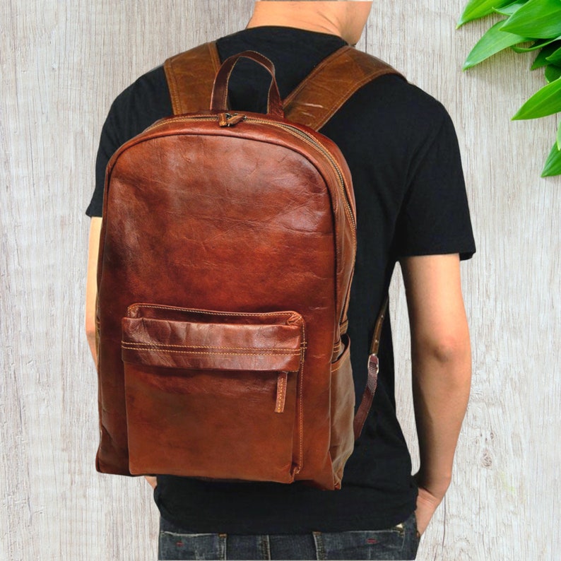 Personalized Leather Backpack, Brown Leather Backpack, Rucksack, Vintage Men Leather Backpack, Hipster Backpack gift for him her, Laptop Bag