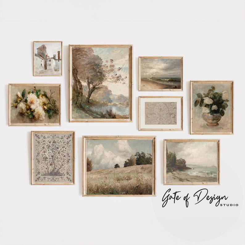 Vintage Wall Art Prints 3,000 Mega Bundle Prints Large Gallery Wall Prints Set Christmas Muted Oil Paintings Halloween Printable Wall Art